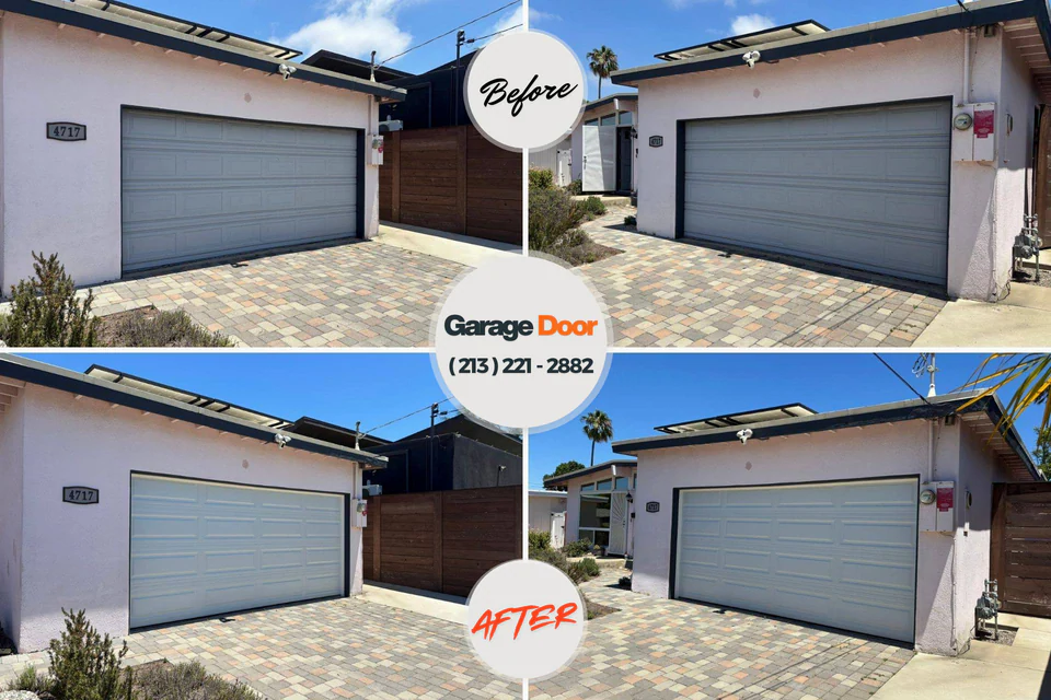 Before and after: garage door opener repair Ahoskie, NC